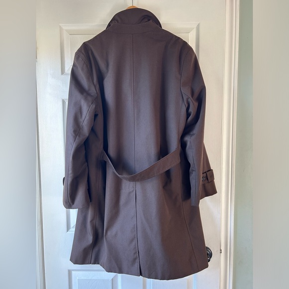 Croydon Brown Men's Trench Coat - Picture 2 of 3